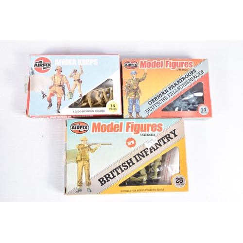 21 - A QUANTITY OF ASSORTED BOXED AIRFIX AND MATCHBOX 1/32 SCALE SOLDIER FIGURES, Airfix WWII Australian ... 