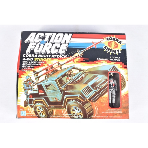 27 - A QUANTITY OF BOXED HASBRO ACTION FORCE COBRA ENEMY VEHICLES AND ACCESSORIES ETC., Cobra Water Mocca... 