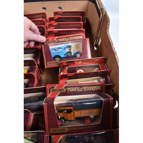 28 - A QUANTITY OF BOXED MATCHBOX MODELS OF YESTERYEAR MODELS, mainly lorries and vans, mixture of 1970's... 