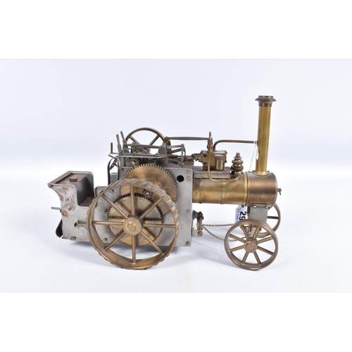 29 - A D.R. MERCER LIVE STEAM ROAD LOCOMOTIVE TRACTION ENGINE MODEL, not tested, has been constructed to ... 