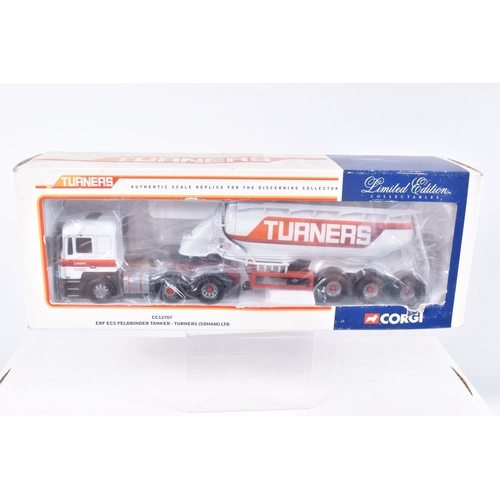 32 - FOUR BOXED CORGI LIMITED EDITION LORRIES AUTHENTIC SCALE REPLICAS, to include a ERF ECS Feldbinder T... 