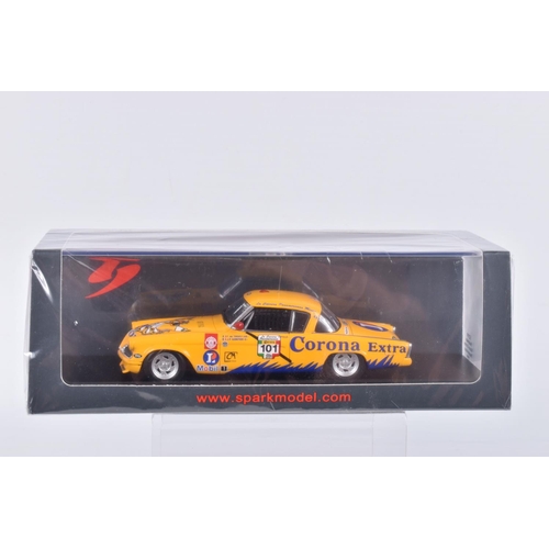 36 - FOUR BOXED 1:43 SCALE SPARK MODEL MINIMAX VEHICLES to include a Studebaker Winner Carrera Panamerica... 