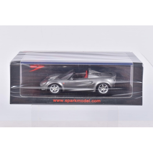 37 - SIX BOXED 1:43 SCALE SPARK MODEL MINIMAX VEHICLES to include a Lotus Elise S1 Sport 160 in green  it... 