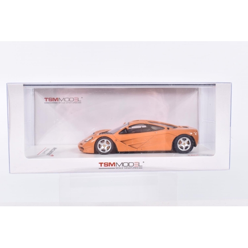 40 - FIVE BOXED  MCLAREN 1:43 SCALE MODELS to include  a Welly McLaren GT in Bronze, a McLaren GT 2019 in... 