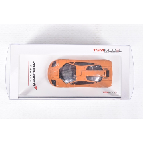 40 - FIVE BOXED  MCLAREN 1:43 SCALE MODELS to include  a Welly McLaren GT in Bronze, a McLaren GT 2019 in... 