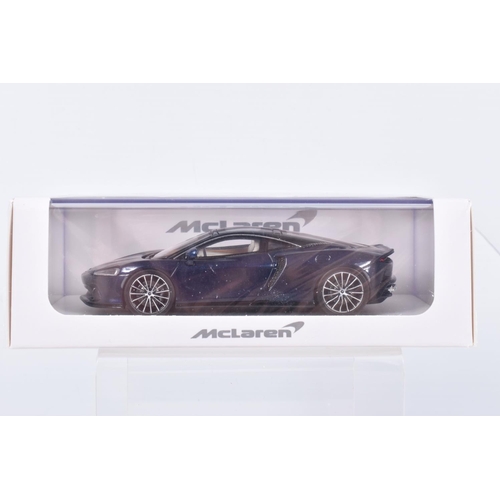 40 - FIVE BOXED  MCLAREN 1:43 SCALE MODELS to include  a Welly McLaren GT in Bronze, a McLaren GT 2019 in... 