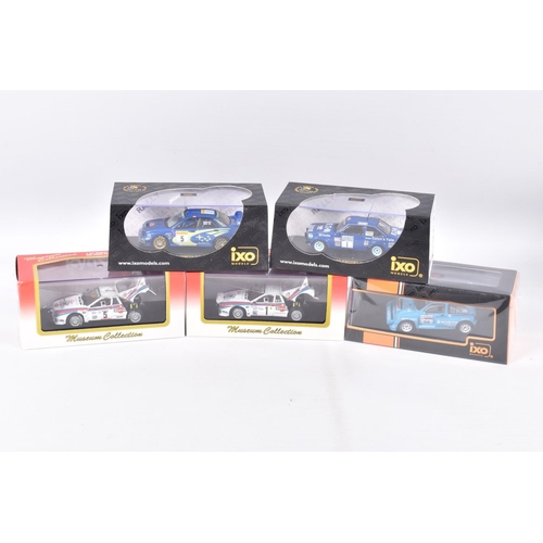 41 - FIVE BOXED  MODEL VEHILCES to include a Kyosho Model Lancia 037 Rally 1983 Monte Carlo No.1 item no.... 