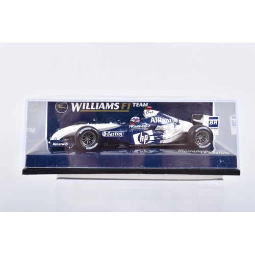 43 - SIX BOXED MINICHAMPS 1:43 SCALE MODELS to include a Vodafone McLaren Mercedes MP4-33 Lewis Hamilton ... 