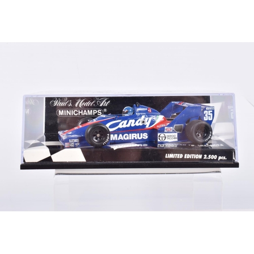 43 - SIX BOXED MINICHAMPS 1:43 SCALE MODELS to include a Vodafone McLaren Mercedes MP4-33 Lewis Hamilton ... 