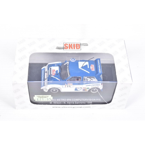 46 - FOUR BOXED 1:43 SCALE MODEL VEHICLES to include a Vitesse-Skid  Mg Metro 6r4 ComputerVision no.10 Po... 