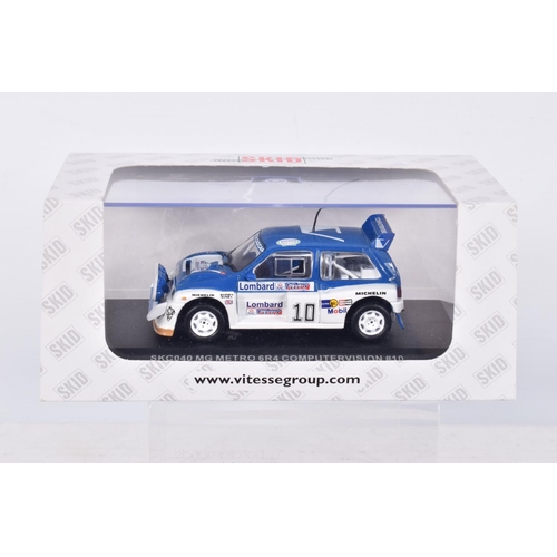 46 - FOUR BOXED 1:43 SCALE MODEL VEHICLES to include a Vitesse-Skid  Mg Metro 6r4 ComputerVision no.10 Po... 