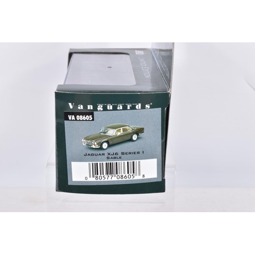 50 - NINE BOXED 1:43 SCALE MODEL VEHICLES to include a  Vanguards VW Golf L MkI Series 1 in Lofoten Green... 