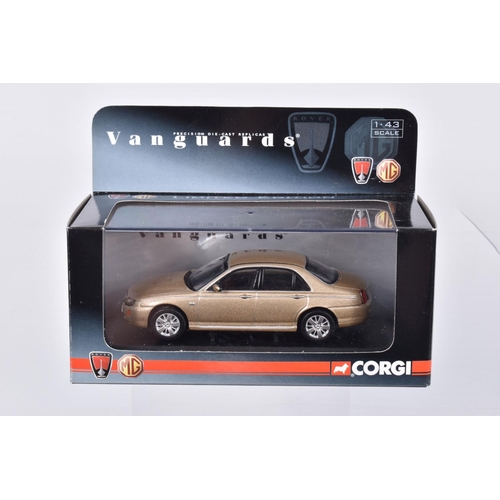 51 - ELEVEN BOXED 1:43 SCALE MODEL CORGI VANGUARDS VEHICLES to include a Rover SD1 Votesse 30th Anniversa... 