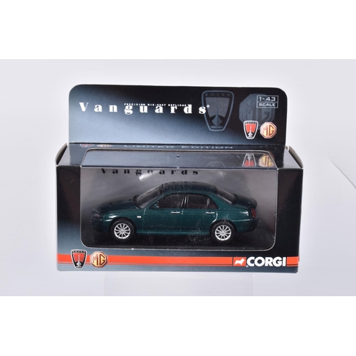 51 - ELEVEN BOXED 1:43 SCALE MODEL CORGI VANGUARDS VEHICLES to include a Rover SD1 Votesse 30th Anniversa... 