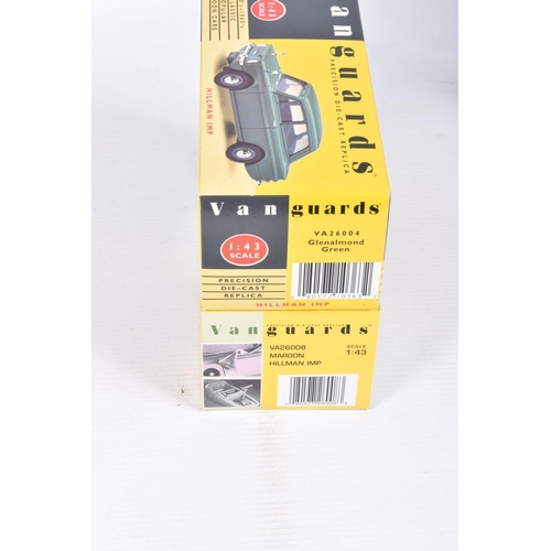 51 - ELEVEN BOXED 1:43 SCALE MODEL CORGI VANGUARDS VEHICLES to include a Rover SD1 Votesse 30th Anniversa... 