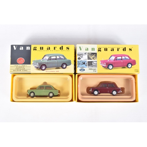 51 - ELEVEN BOXED 1:43 SCALE MODEL CORGI VANGUARDS VEHICLES to include a Rover SD1 Votesse 30th Anniversa... 