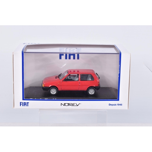 52 - SEVEN BOXED 1:43 SCALE  MODEL VEHICLES to include a NOREV Fiat Uno 3 Door 1983 in Red item no. 77295... 