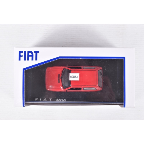 52 - SEVEN BOXED 1:43 SCALE  MODEL VEHICLES to include a NOREV Fiat Uno 3 Door 1983 in Red item no. 77295... 