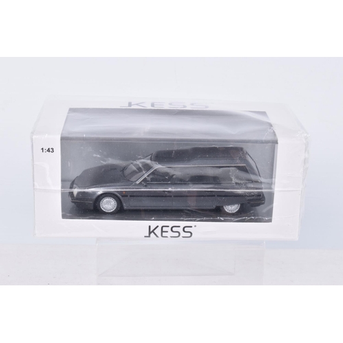 55 - FOUR BOXED 1:43 SCALE KESS MODEL VEHICLES to a Maserati Shamal 1988 in Yellow item no. KE43014022, a... 