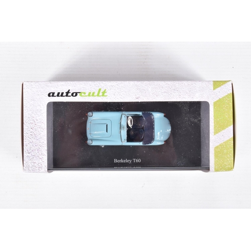 60 - THREE BOXED LIMITED EDITION AUTOCULT DIECAST MODEL VEHICLES, the first a Micro Cars 2017 Berkeley T6... 