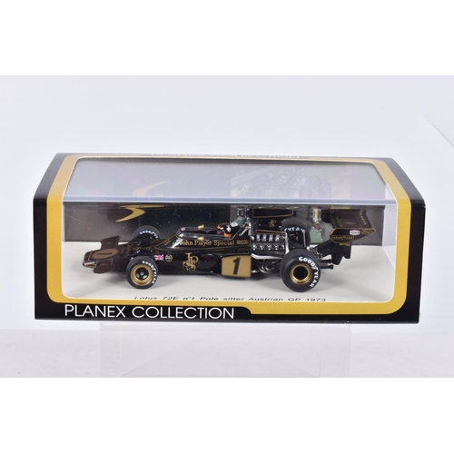 61 - FIVE BOXED DIECAST SPARK MINIMAX MODEL VEHICLES, to include a Planex Collection 1:43 scale Lotus 72E... 