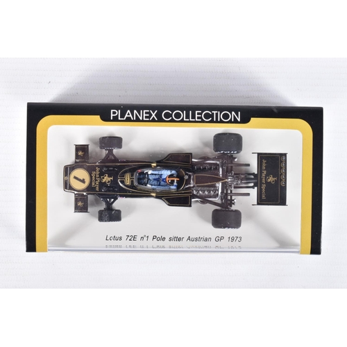 61 - FIVE BOXED DIECAST SPARK MINIMAX MODEL VEHICLES, to include a Planex Collection 1:43 scale Lotus 72E... 