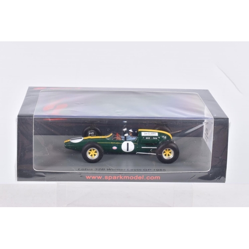 61 - FIVE BOXED DIECAST SPARK MINIMAX MODEL VEHICLES, to include a Planex Collection 1:43 scale Lotus 72E... 