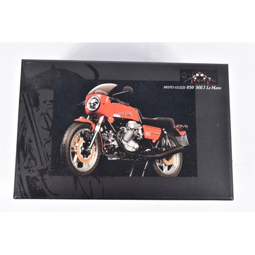 62 - TWO BOXED 1:12 SCALE MINICHAMPS CLASSIC BIKE SERIES MOTO GUZZI DIECAST MODELS, the first is a 850 MK... 