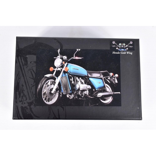 63 - TWO BOXED 1:12 SCALE CLASSIC BIKE SERIES DIECAST HONDA MODELS, the first is a Honda CBX 1000 1978 in... 