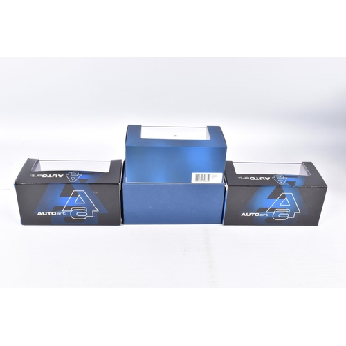 65 - FOUR BOXED DIECAST MODEL VEHICLES, the first is a Maserati MC12 numbered MOC041, Maserati sticker re... 