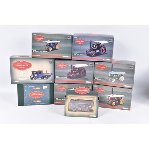 70 - NINE BOXED LIMITED EDITION CORGI VINTAGE GLORY OF STEAM 1:50 SCALE DIECAST MODEL VEHICLES, to includ... 