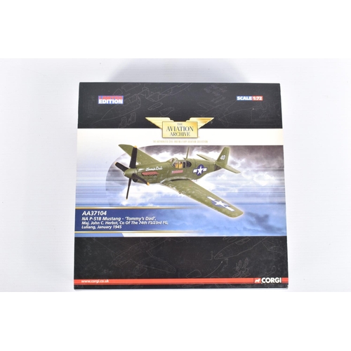 112 - FIVE BOXED LIMITED EDITION CORGI AVIATION ARCHIVE 1:72 SCALE DIECAST MODEL AIRCRAFTS, the first is a... 