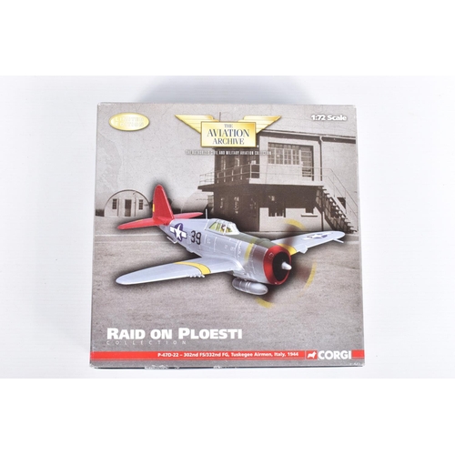 112 - FIVE BOXED LIMITED EDITION CORGI AVIATION ARCHIVE 1:72 SCALE DIECAST MODEL AIRCRAFTS, the first is a... 