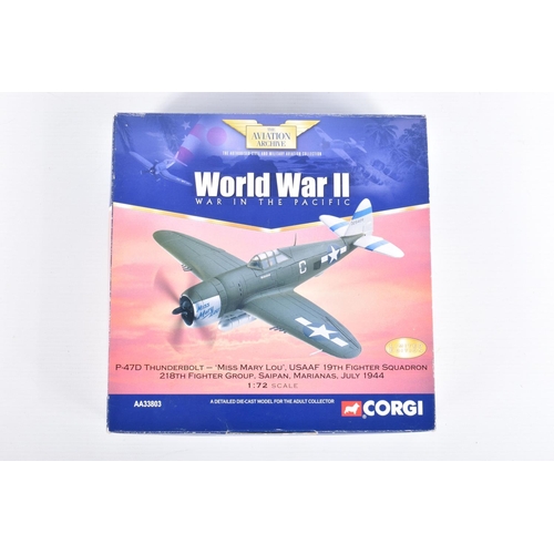 113 - FIVE BOXED LIMITED EDITION CORGI AVIATION ARCHIVE 1:72 SCALE DIECAST MODEL AIRCRAFTS, the first and ... 