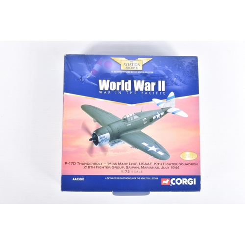 113 - FIVE BOXED LIMITED EDITION CORGI AVIATION ARCHIVE 1:72 SCALE DIECAST MODEL AIRCRAFTS, the first and ... 