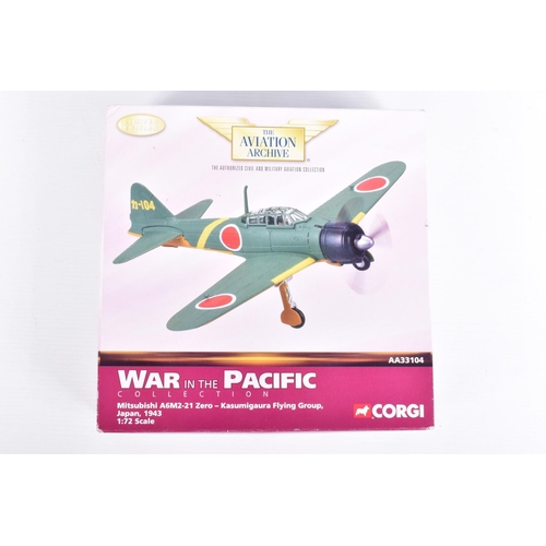 113 - FIVE BOXED LIMITED EDITION CORGI AVIATION ARCHIVE 1:72 SCALE DIECAST MODEL AIRCRAFTS, the first and ... 