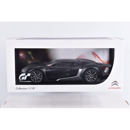 119 - THREE BOXED NOREV 1:18 SCALE DIECAST MODELS, to include a  GT by Citroen in Matt Black 2008 Concept ... 