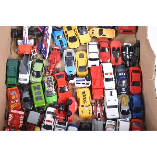 120 - A QUANTITY OF UNBOXED AND ASSORTED MODERN DIECAST AND PLASTIC VEHICLES, to include Norscott Caterpil... 