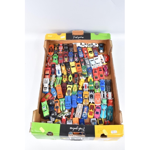 120 - A QUANTITY OF UNBOXED AND ASSORTED MODERN DIECAST AND PLASTIC VEHICLES, to include Norscott Caterpil... 