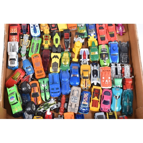 120 - A QUANTITY OF UNBOXED AND ASSORTED MODERN DIECAST AND PLASTIC VEHICLES, to include Norscott Caterpil... 