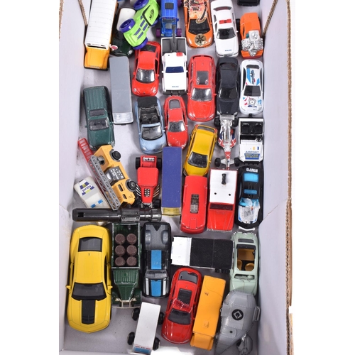 120 - A QUANTITY OF UNBOXED AND ASSORTED MODERN DIECAST AND PLASTIC VEHICLES, to include Norscott Caterpil... 