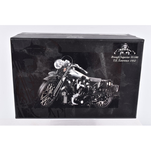 71 - TWO BOXED MINICHAMPS 1:12 SCALE MODEL CLASSIC BIKES, to include a Vincent - HRD Series C in Black Sh... 