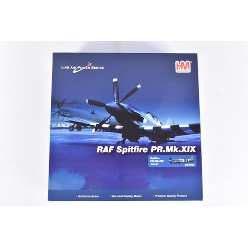 75 - FOUR BOXED HOBBY MASTER 1:48 SCALE AIR POWER SERIES AIRCRAFT MODELS, to include a Supermarine Spitfi... 