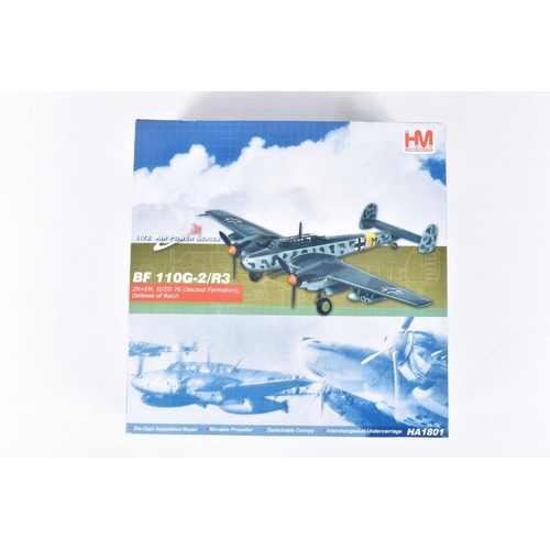 76 - FOUR BOXED HOBBY MASTER 1:72 SCALE AIR POWER SERIES AIRCRAFT MODELS, a Bristol Beaufighter Mk.IF Roy... 