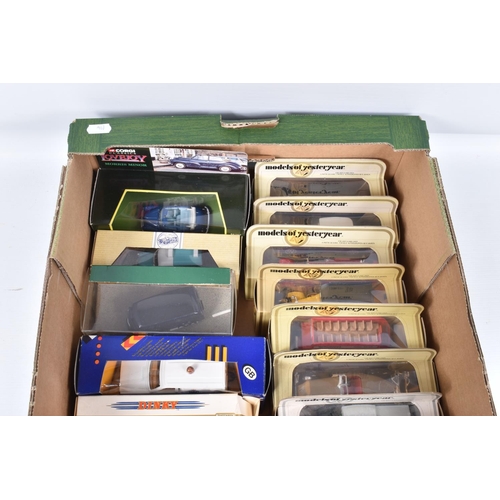 80 - A QUANTITY OF ASSORTED BOXED MODERN DIECAST VEHICLES, to include Matchbox Models of Yesteryear, main... 