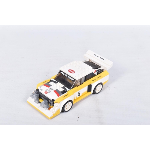 82 - A COLLECTION OF BUILT LEGO, to include a Lego technic Mobile Crane, number 42108, with booklet no bo... 