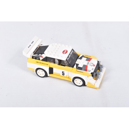 82 - A COLLECTION OF BUILT LEGO, to include a Lego technic Mobile Crane, number 42108, with booklet no bo... 