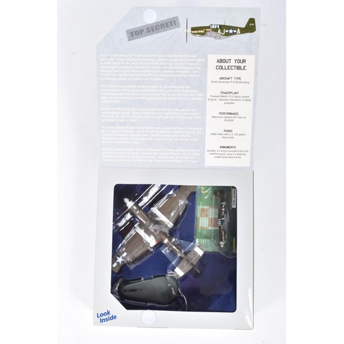 83 - SIX BOXED GEMINI ACES 1:72 SCALE DIECAST MODEL AIRCRAFTS, the first is a P-51B Mustang, numbered GAR... 