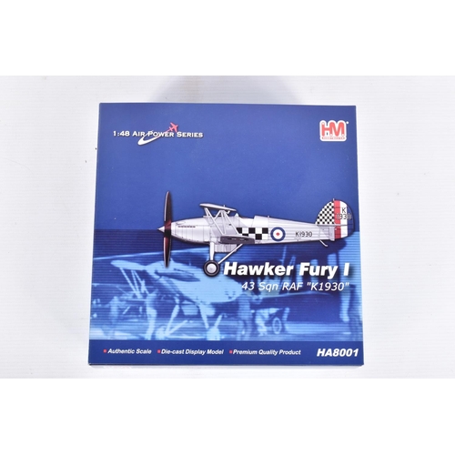 84 - FOUR BOXED HOBBYMASTER AIR POWER SERIES DIECAST MODEL AIRCRAFTS, the first is a 1:48 scale B-339E ' ... 