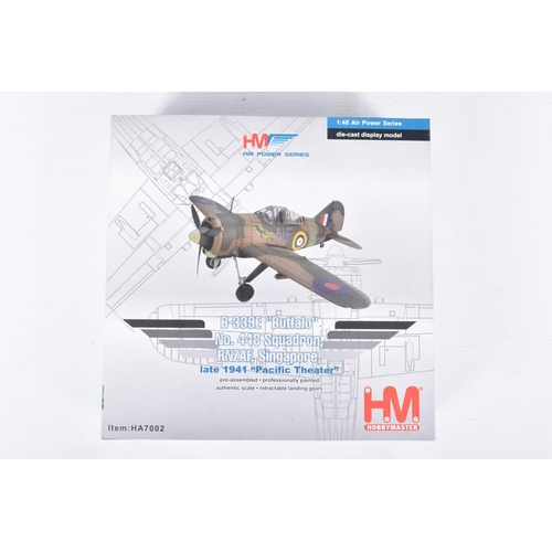 84 - FOUR BOXED HOBBYMASTER AIR POWER SERIES DIECAST MODEL AIRCRAFTS, the first is a 1:48 scale B-339E ' ... 